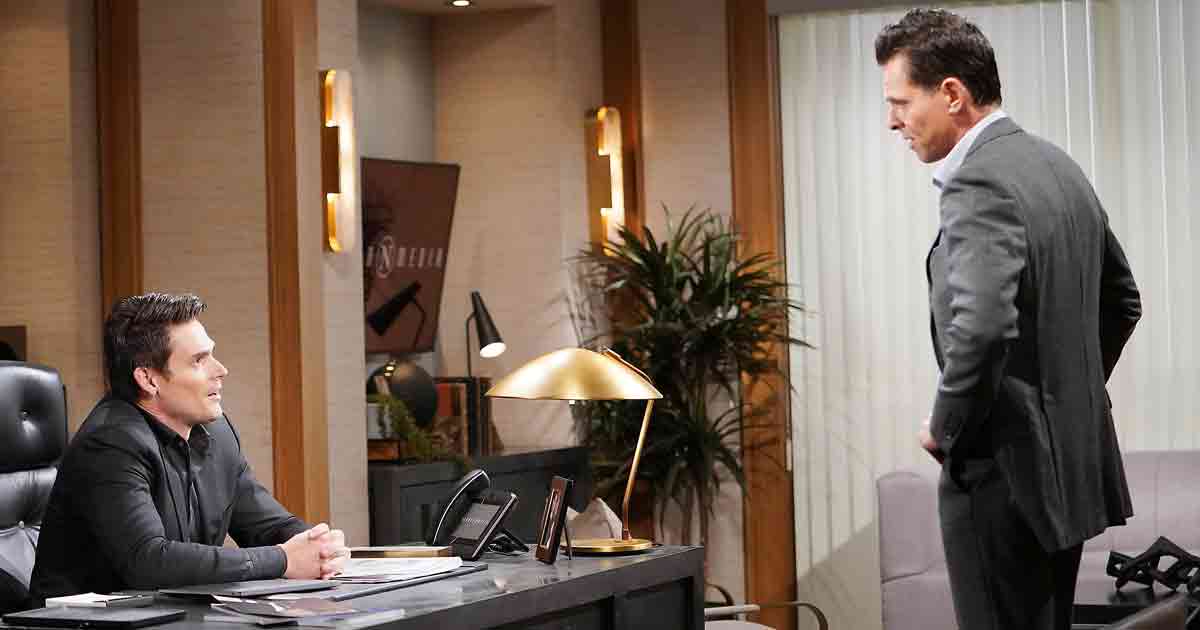 Y&R Monday, July 22, 2024: Adam lies to assuage Billy's concerns about Chelsea